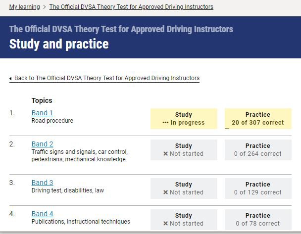 Official DVSA Theory Test Kit for ADIs study screenshot