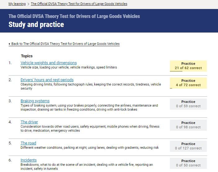 Official DVSA Theory Test Kit for LGV study screenshot.JPG