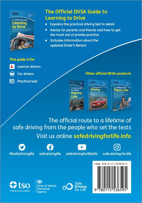 Official DVSA Guide to Learning to Drive back cover