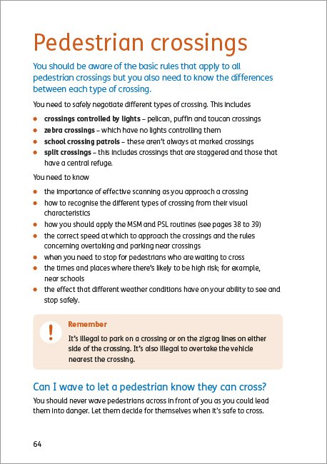 Official DVSA Guide to Learning to Drive page 64