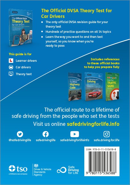 Official DVSA Theory Test for Car Drivers back cover